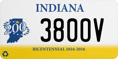 IN license plate 380OV