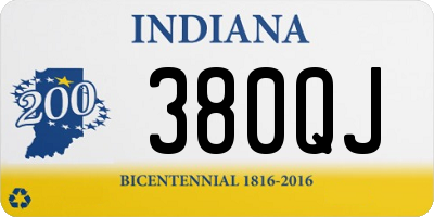 IN license plate 380QJ