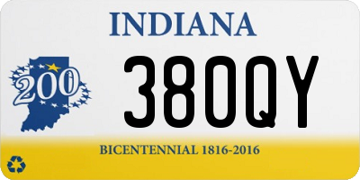 IN license plate 380QY