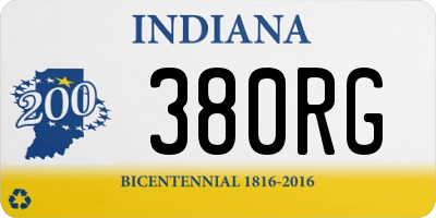 IN license plate 380RG