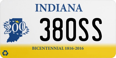 IN license plate 380SS