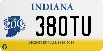 IN license plate 380TU