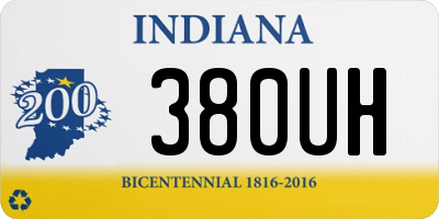 IN license plate 380UH