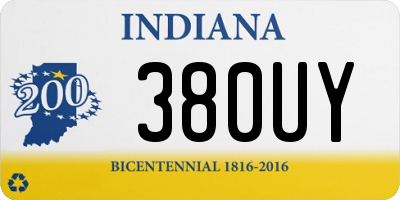 IN license plate 380UY