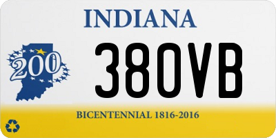 IN license plate 380VB