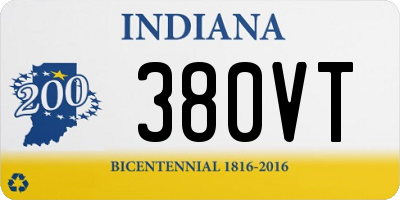 IN license plate 380VT