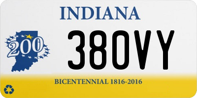 IN license plate 380VY