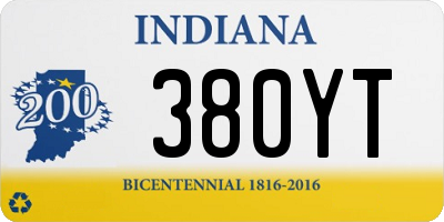 IN license plate 380YT