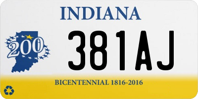 IN license plate 381AJ