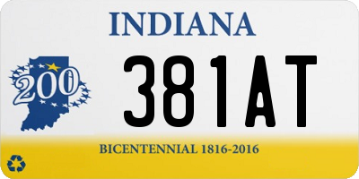 IN license plate 381AT