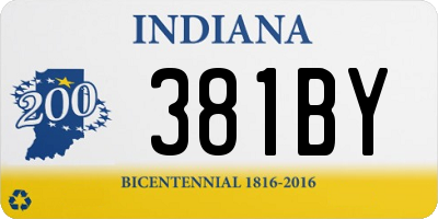 IN license plate 381BY