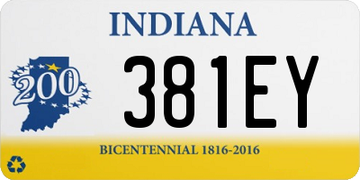 IN license plate 381EY