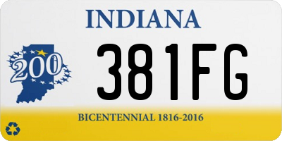 IN license plate 381FG