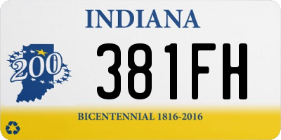 IN license plate 381FH