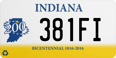 IN license plate 381FI