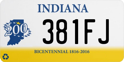 IN license plate 381FJ