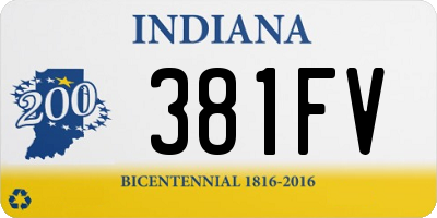 IN license plate 381FV