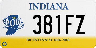 IN license plate 381FZ