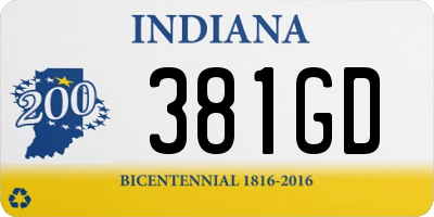 IN license plate 381GD