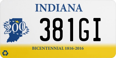 IN license plate 381GI