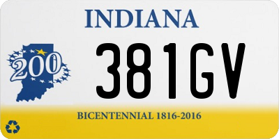 IN license plate 381GV