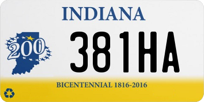 IN license plate 381HA