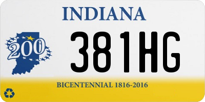 IN license plate 381HG