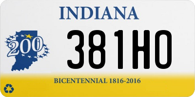 IN license plate 381HO