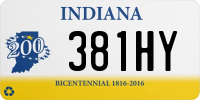 IN license plate 381HY