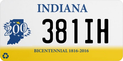 IN license plate 381IH