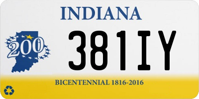 IN license plate 381IY