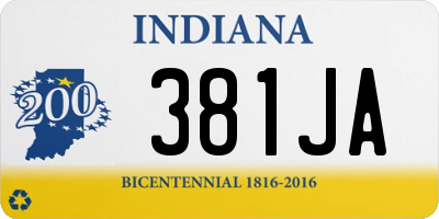 IN license plate 381JA