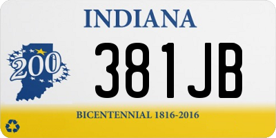 IN license plate 381JB