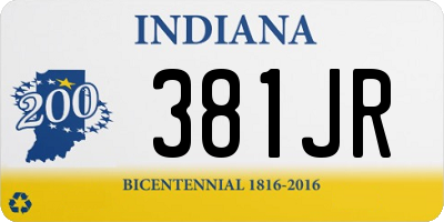 IN license plate 381JR