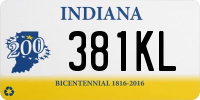 IN license plate 381KL