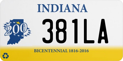 IN license plate 381LA