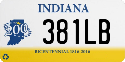 IN license plate 381LB