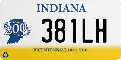 IN license plate 381LH