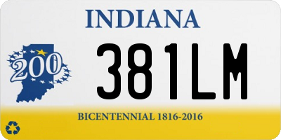 IN license plate 381LM