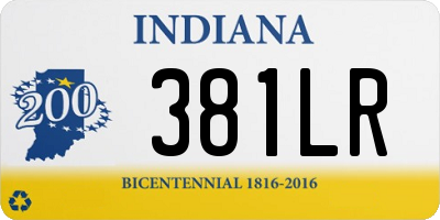 IN license plate 381LR