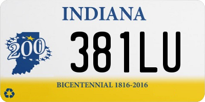 IN license plate 381LU