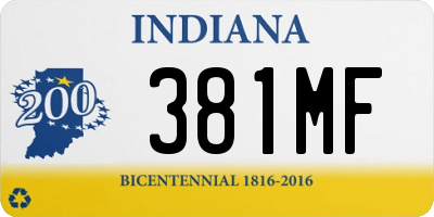 IN license plate 381MF