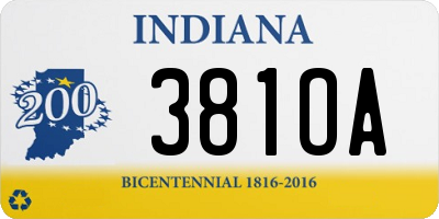 IN license plate 381OA