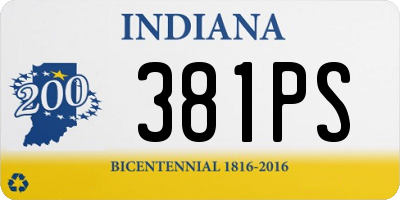 IN license plate 381PS