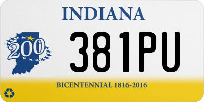 IN license plate 381PU