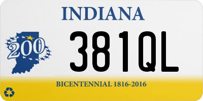 IN license plate 381QL