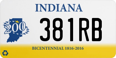 IN license plate 381RB