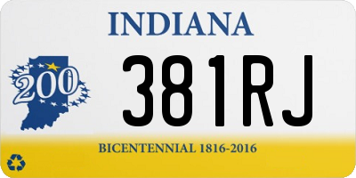 IN license plate 381RJ