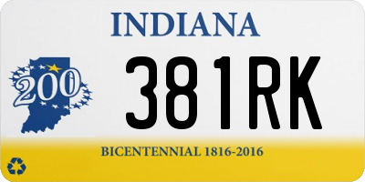 IN license plate 381RK