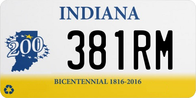 IN license plate 381RM